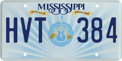 MS license plate HVT384