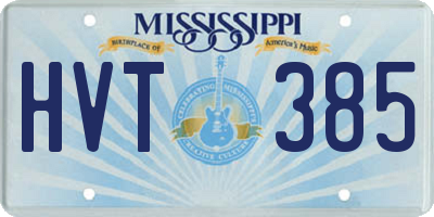 MS license plate HVT385