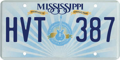 MS license plate HVT387