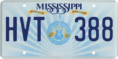 MS license plate HVT388