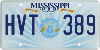 MS license plate HVT389