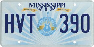 MS license plate HVT390