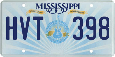 MS license plate HVT398