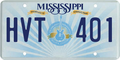 MS license plate HVT401