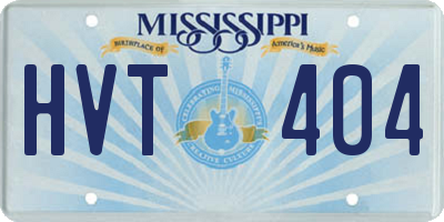 MS license plate HVT404