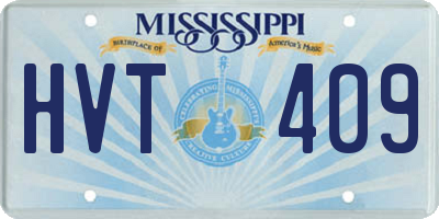 MS license plate HVT409