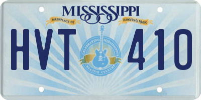 MS license plate HVT410