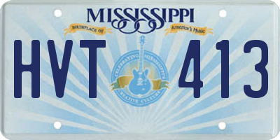 MS license plate HVT413
