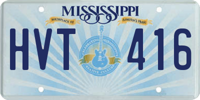 MS license plate HVT416
