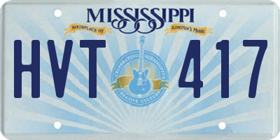 MS license plate HVT417
