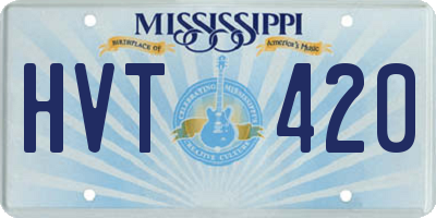 MS license plate HVT420