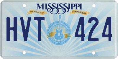 MS license plate HVT424