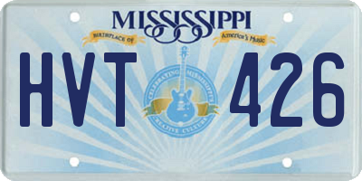 MS license plate HVT426