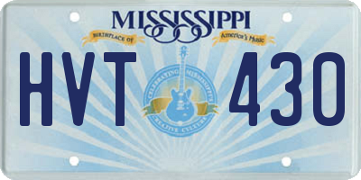 MS license plate HVT430