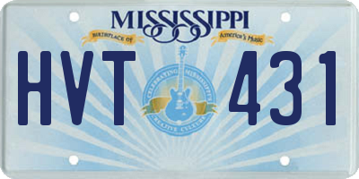 MS license plate HVT431