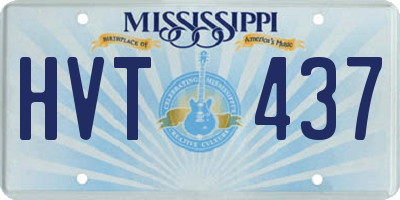 MS license plate HVT437