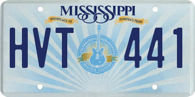 MS license plate HVT441