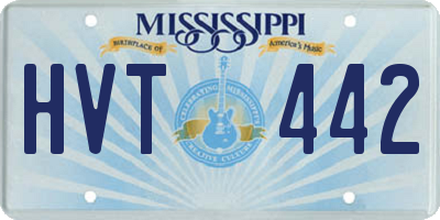 MS license plate HVT442