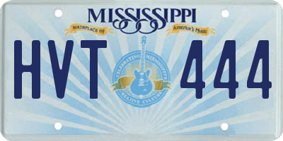 MS license plate HVT444