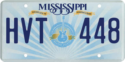 MS license plate HVT448