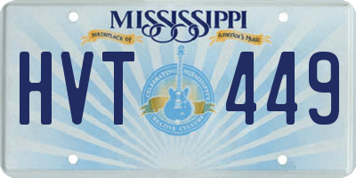 MS license plate HVT449