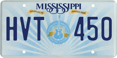MS license plate HVT450