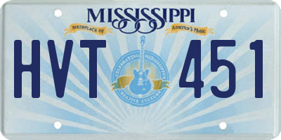 MS license plate HVT451