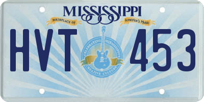 MS license plate HVT453