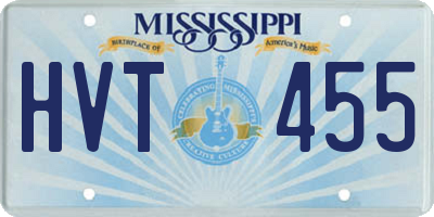 MS license plate HVT455