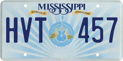 MS license plate HVT457