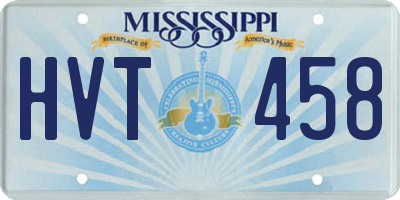 MS license plate HVT458