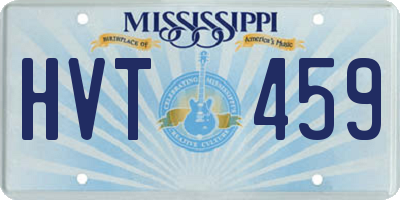 MS license plate HVT459