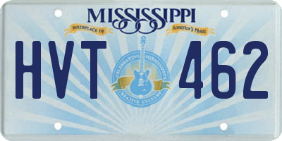 MS license plate HVT462
