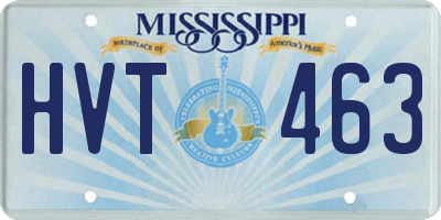 MS license plate HVT463
