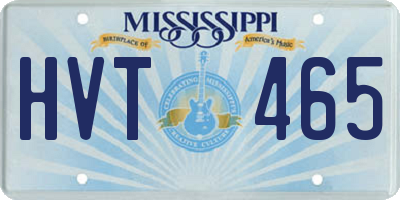 MS license plate HVT465