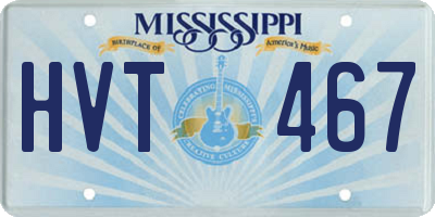 MS license plate HVT467