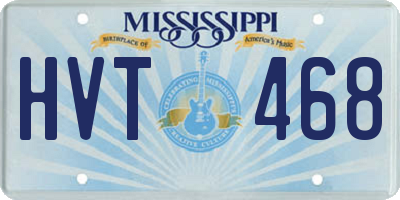 MS license plate HVT468