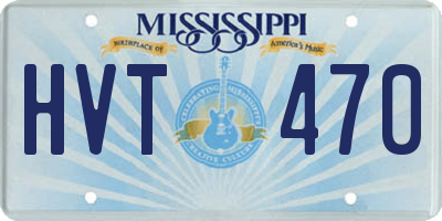 MS license plate HVT470