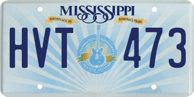 MS license plate HVT473