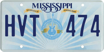 MS license plate HVT474