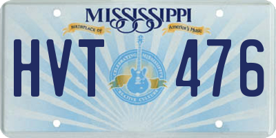 MS license plate HVT476