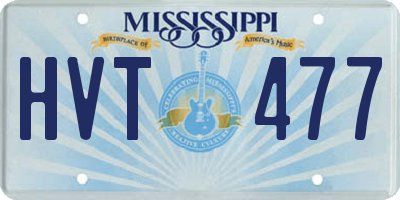 MS license plate HVT477