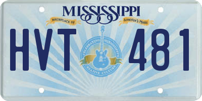 MS license plate HVT481