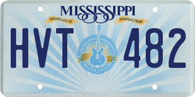 MS license plate HVT482