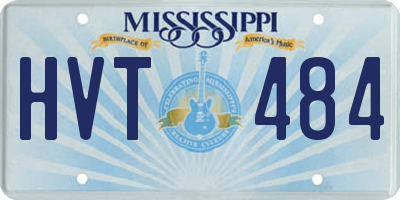 MS license plate HVT484