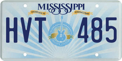 MS license plate HVT485