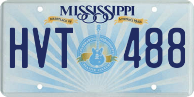 MS license plate HVT488