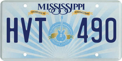 MS license plate HVT490