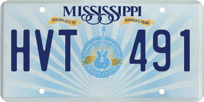 MS license plate HVT491