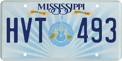 MS license plate HVT493